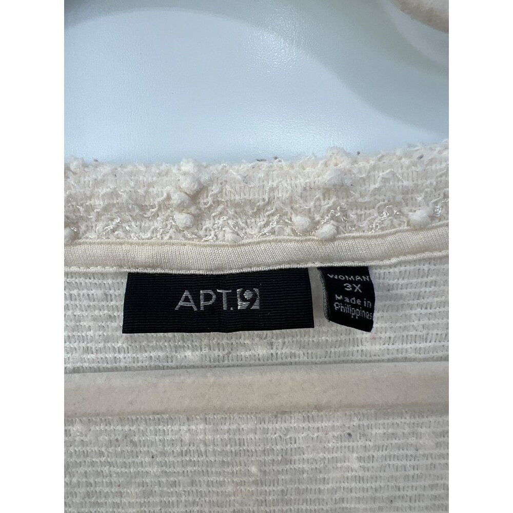 Apt 9 Sweater Plus 3x Sequin Textured V Neck Long… - image 3